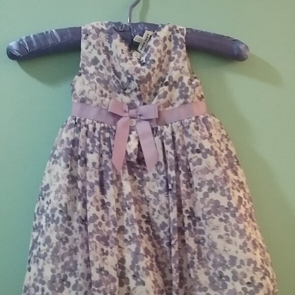 BLUEBERI Boulevard White And Purple Dress - Picture 1 of 2